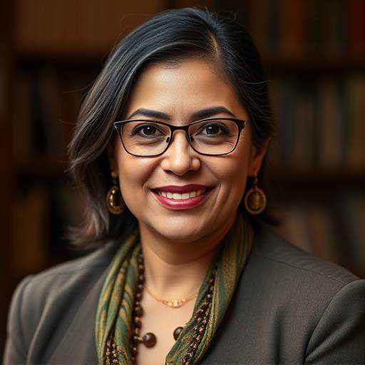 Retrato de la Dra. Isabel Mendoza, historiadora y presentadora del programa.